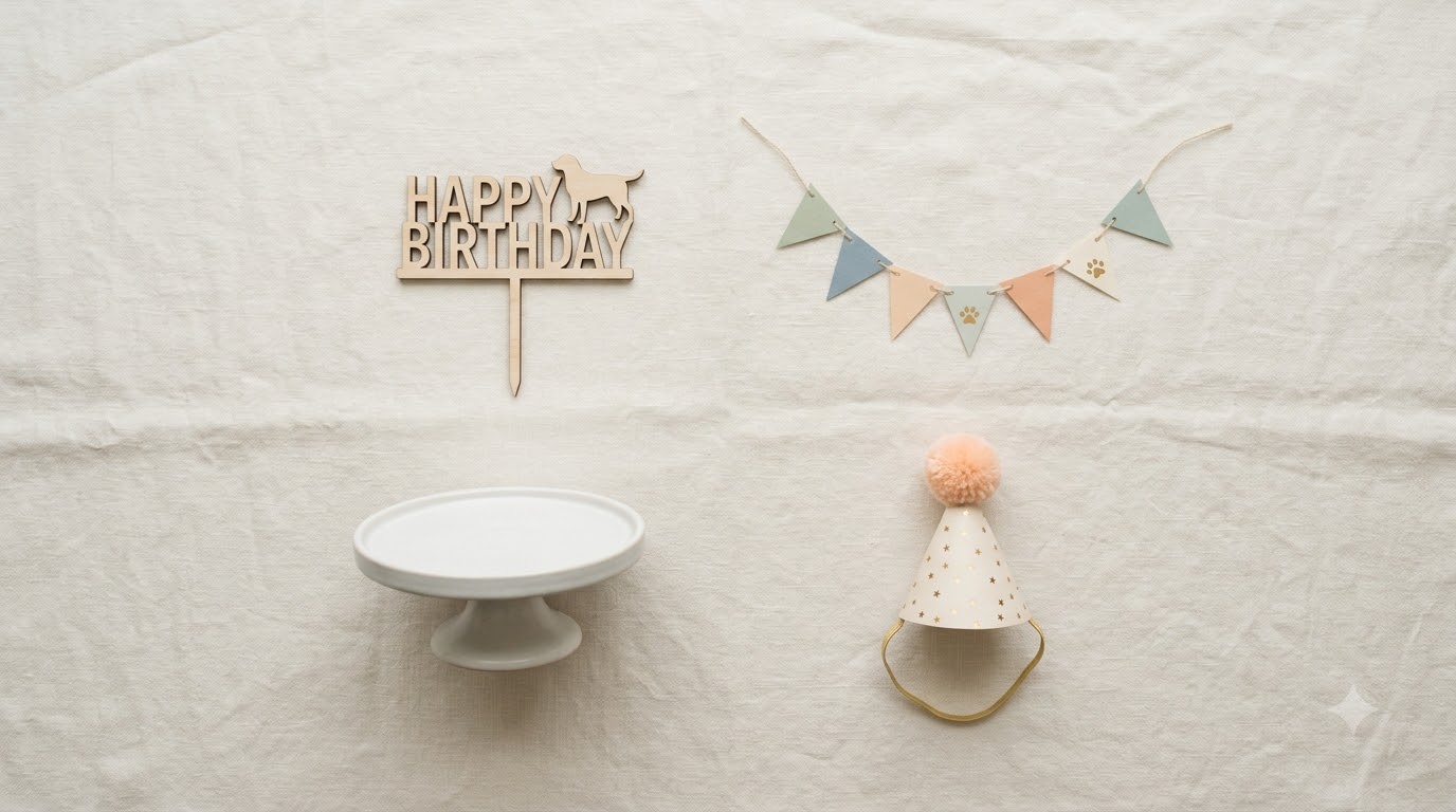 강아지 생일상에 실제로 필요한 소품 네 가지
